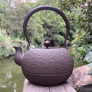 进口铸铁茶壶丸型日式 日本仿古铁壶原装 手工砂铁高端泡茶器烧水壶