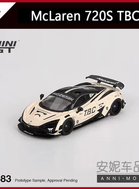 安妮现货 MINIGT 1:64 #1083 McLaren 720S TBC 合金汽车模型