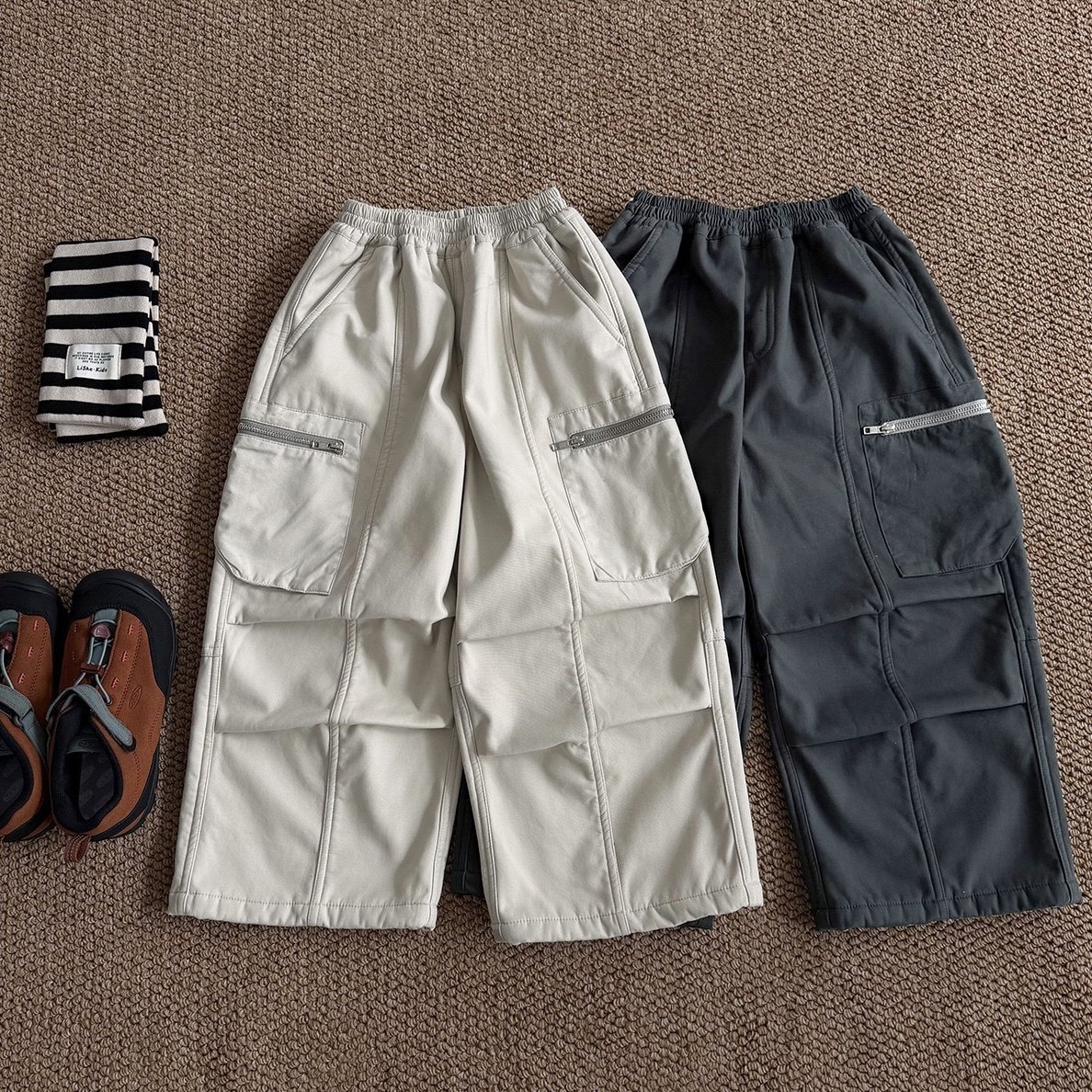 高端帅气男孩裤子2025新款童装儿童休闲裤日系男童秋冬装工装裤潮