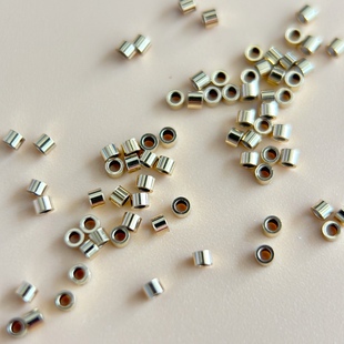 美国进口14K包金定位管定位珠 diy手链项链钢丝线收尾配件