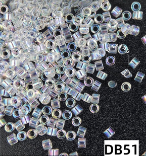 御幸DB51古董珠1.6mm11/0透明幻彩散珠米珠diy手作日本进口