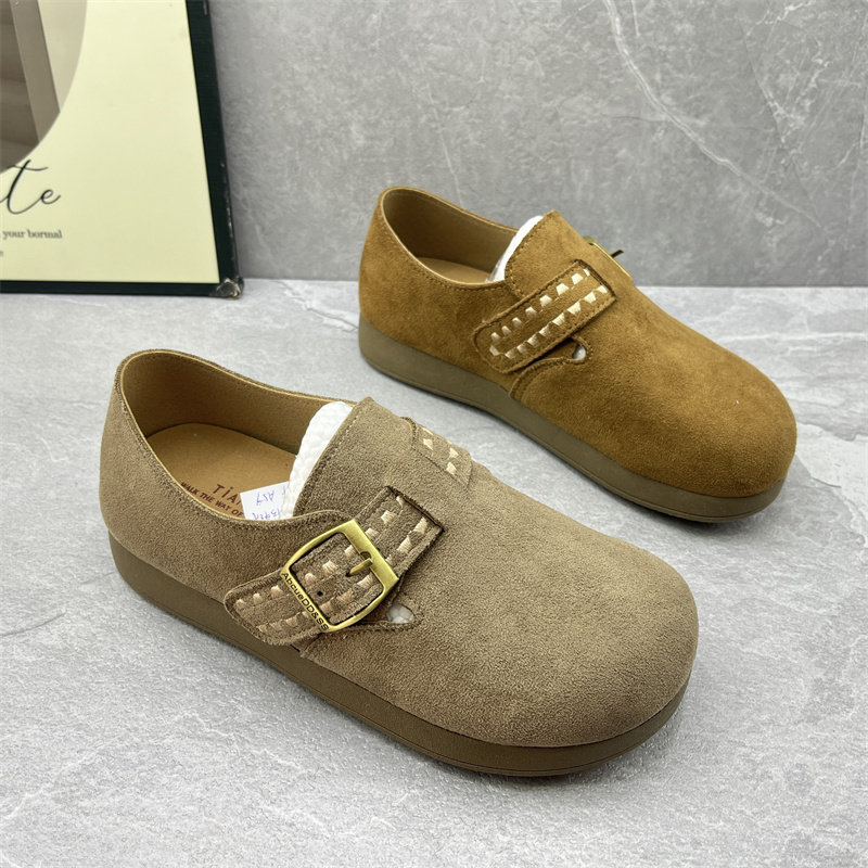 2026春季休闲勃肯鞋女圆头一脚蹬懒人鞋舒适平底乐福软底防滑单鞋,女鞋,勃肯鞋/软木鞋,淘宝优惠券,粉丝福利购,淘宝优惠卷