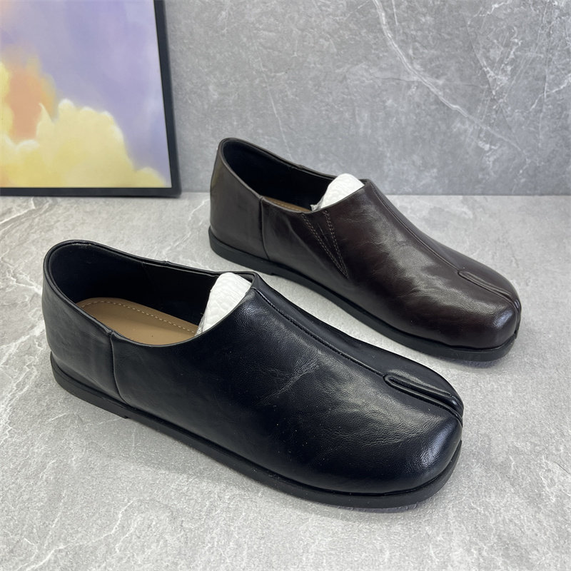 2026春季分趾休闲风方头深口单鞋女平底套脚舒适百搭软底妈妈皮鞋,女鞋,深口单鞋,淘宝优惠券,粉丝福利购,淘宝优惠卷