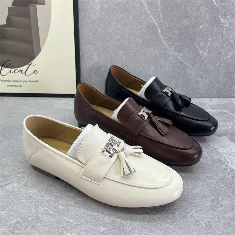 2026春季英伦风流苏乐福鞋女平底圆头百搭一脚蹬豆豆鞋时尚单皮鞋,女鞋,乐福鞋（豆豆鞋）,淘宝优惠券,粉丝福利购,淘宝优惠卷