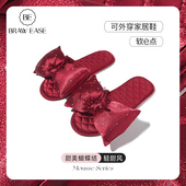 新款 BE拖鞋 本命年 防滑凉拖鞋 冬季 女结婚新婚红色室内家居鞋 居家鞋