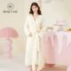 2026新款 半边绒睡袍浴袍女款 秋冬珊瑚绒睡衣睡裙加绒厚家居服冬季