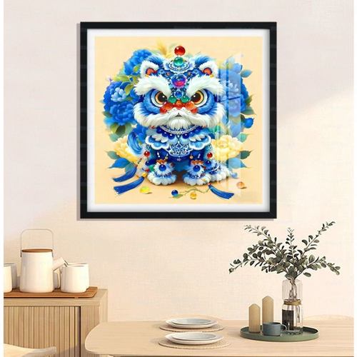 【瑞狮纳福】2026款十字绣祥瑞富贵醒狮非满绣中式客厅手工自己绣