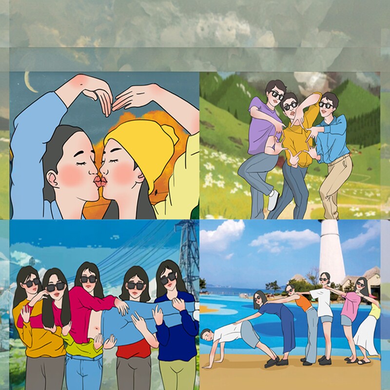 接亲搞笑拍照姿势结婚堵门拦门沙雕创意伴娘整蛊新郎伴郎游戏卡片