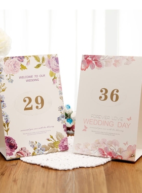 桌卡森系小清新个性迎宾牌桌牌桌号结婚宴席位欧式台卡婚庆座位卡
