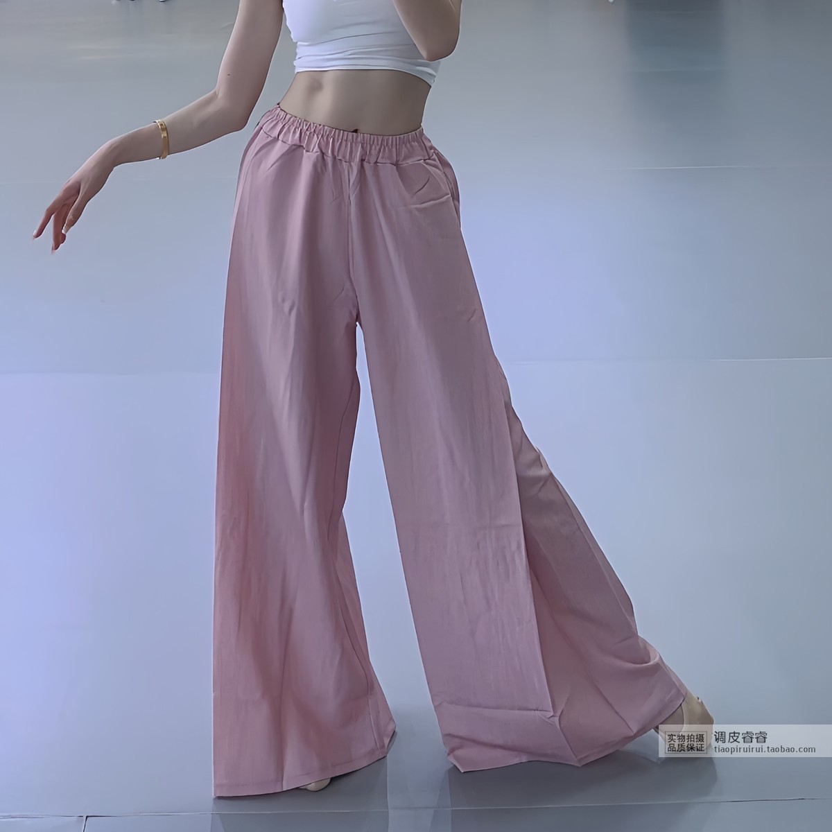 休闲裤宽松大褶阔腿裤男女现代舞