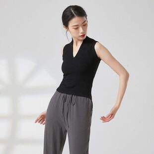 现代舞上衣锥形裤 V领背心成人女形体练功服舞蹈生日常穿搭训练服