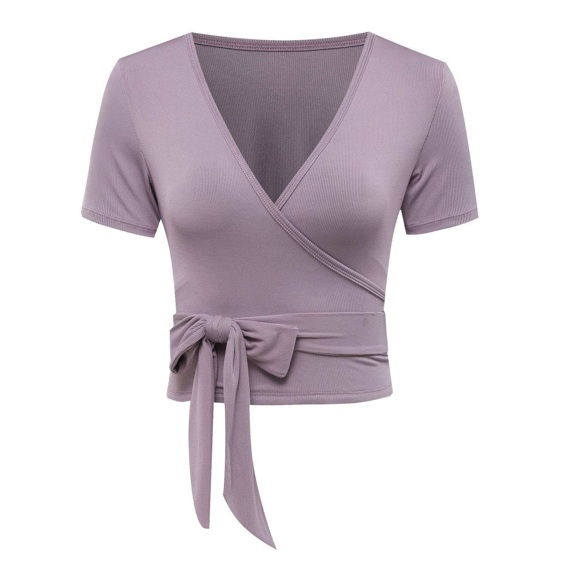 现代舞练功服舞蹈上衣女成人肚皮舞形体瑜伽服现代舞健身服广场舞