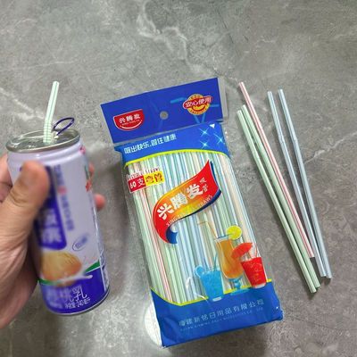 长18cm腾发可弯吸管PP豆浆饮料管