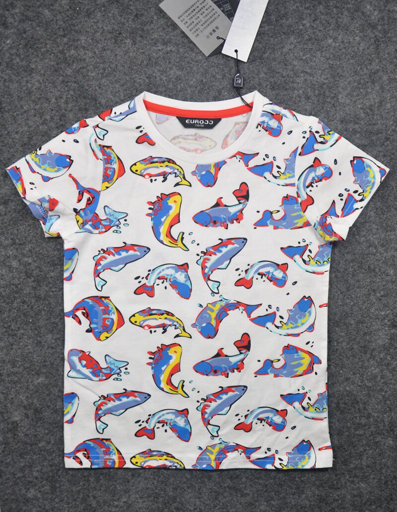 品牌童装 欧恰系列男童圆领短袖t恤 1350款