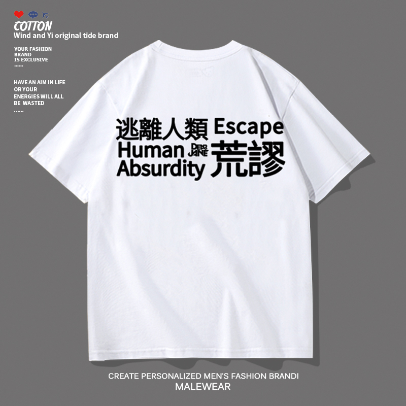 DearJane演唱会好走版短袖T恤男士粉丝应援服宽松百搭纯棉半截袖