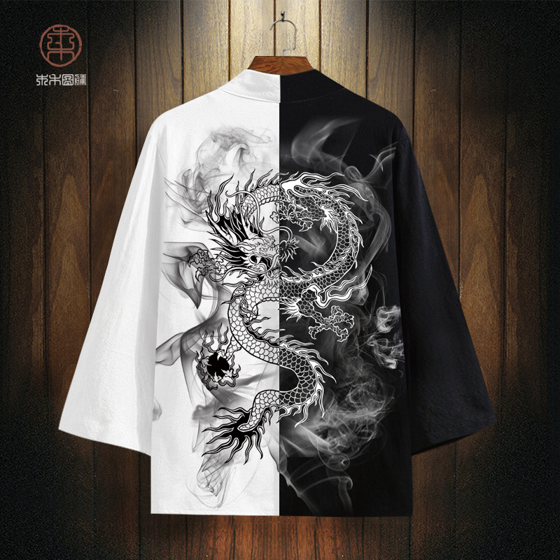 潮流休闲宽松大码日系和服道袍
