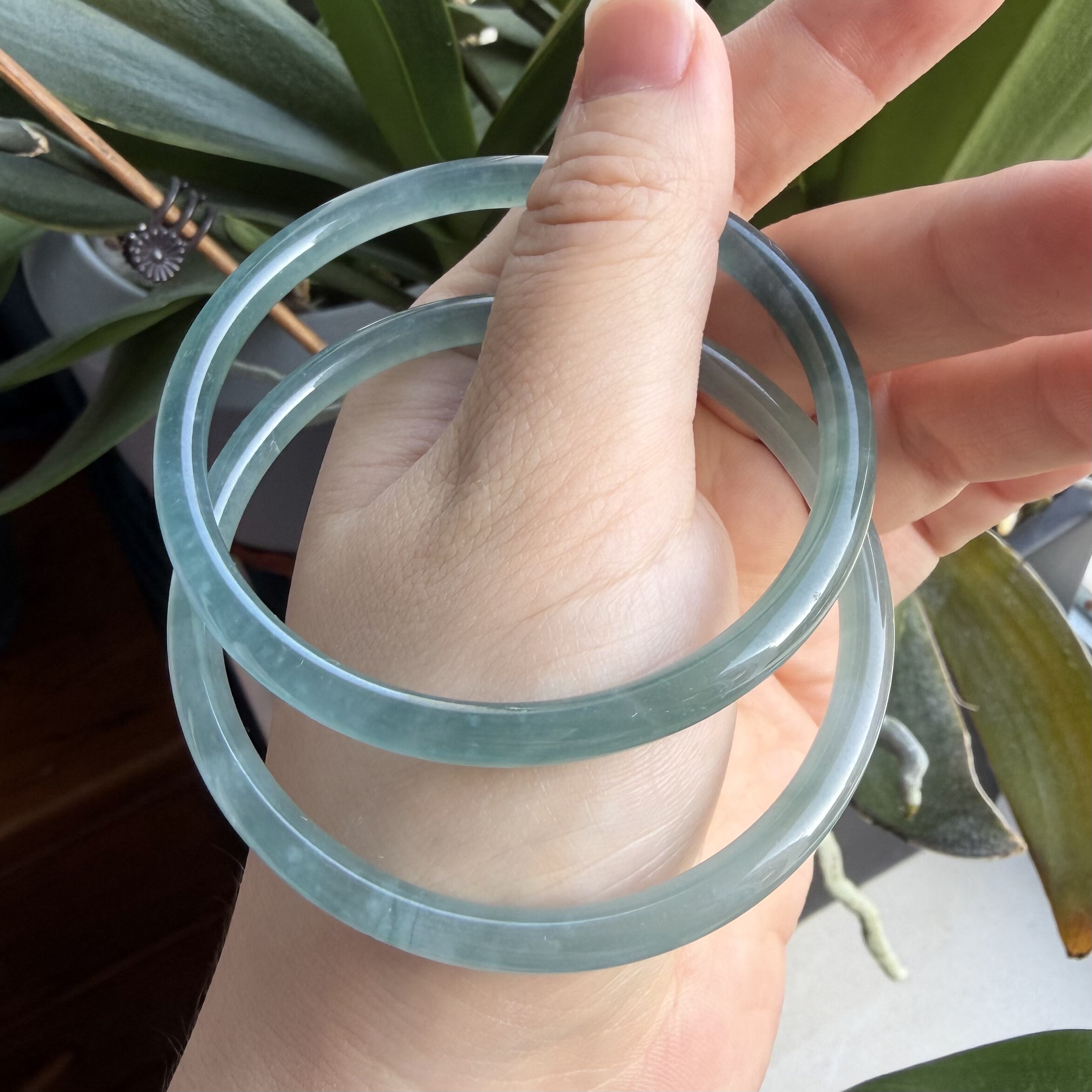 『春尾集』翡翠手镯冰种起光圆条55-56圈口一物一证天然翡翠玉A货