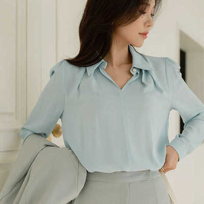雪纺衫夏季高端洋气设计感时尚