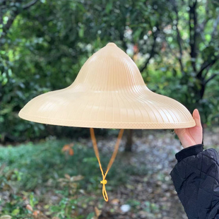 春夏遮阳帽渔夫帽防晒塑料林冲帽斗笠帽叶子帽防雨钓鱼遮脸帽子