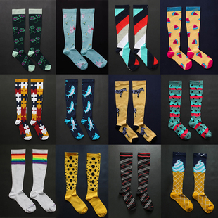 家有三宝专业运动健身跑步跳绳马拉松小腿中高长筒压缩袜女袜子