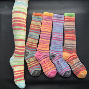 80%美丽奴羊毛女士滑雪袜高筒全毛巾加厚毛圈户外保暖袜零下30穿