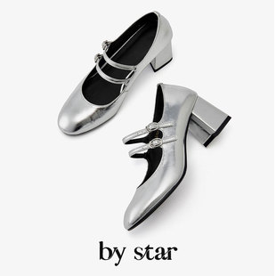 【星叔手制】carel玛丽珍鞋Alice女法式复古粗跟单鞋红色高跟鞋