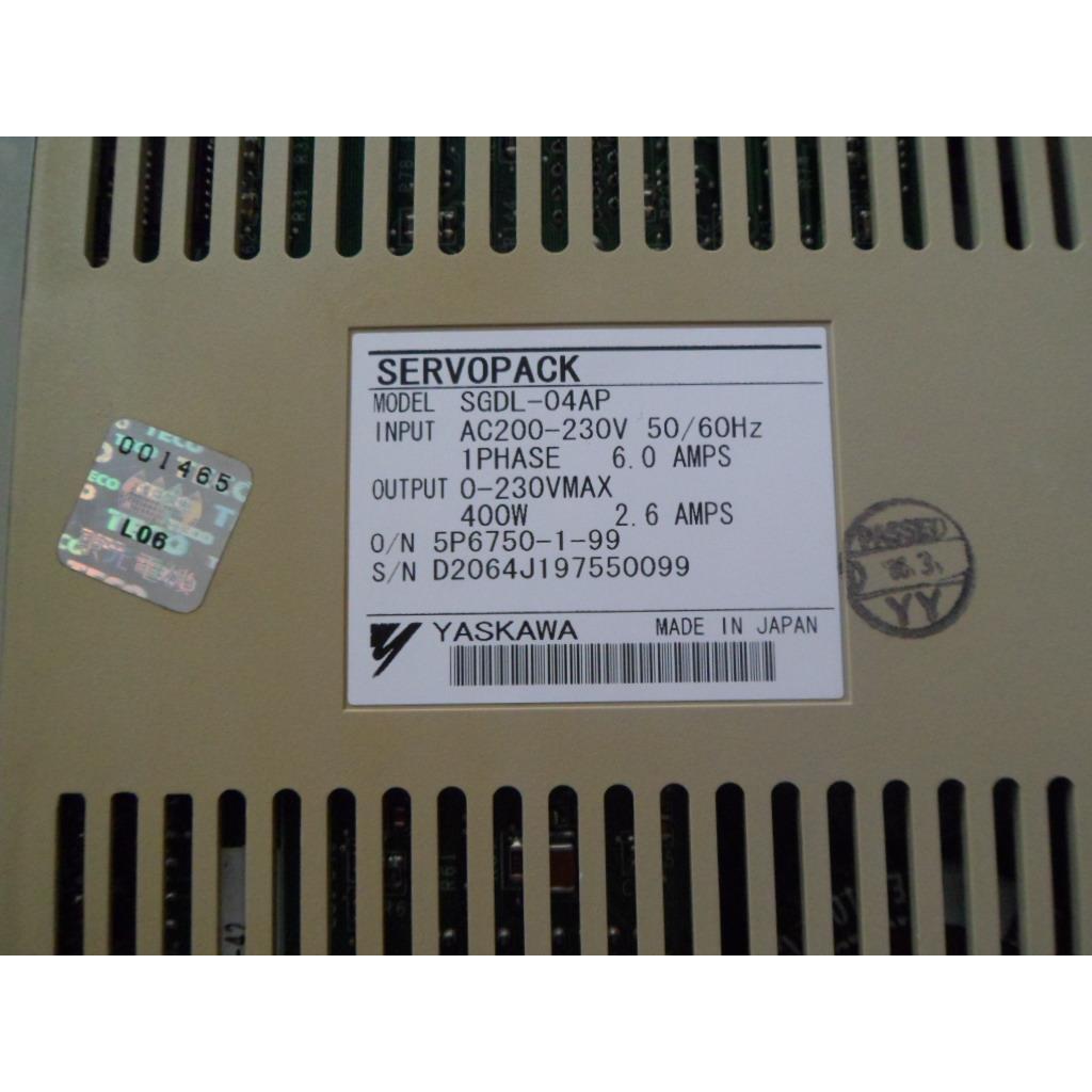 原装正品SGDL-04AP 安川伺服驱动器 8-9成新 现货功能包好品质现