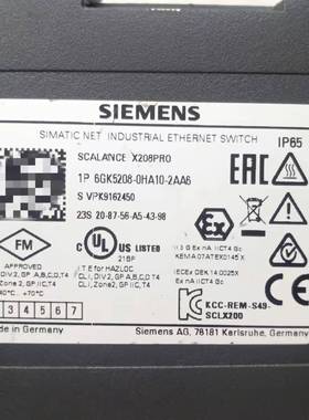 原装正品X208PRO 交换机 6GK5208-OHA10-2AA6现货功能包好品质现