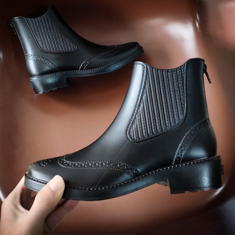 【布洛克雨鞋】秋季时尚短筒雨靴女士通勤防滑防水低帮水鞋套鞋女