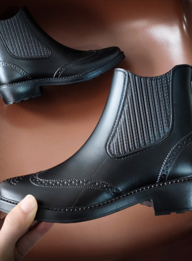 【布洛克雨鞋】秋季时尚短筒雨靴女士通勤防滑防水低帮水鞋套鞋女