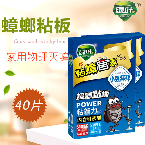 蟑螂药贴绿叶蟑螂粘板杀灭蟑螂贴环保蟑螂屋共40片包邮蟑螂捕捉器 - 封面