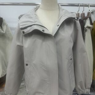 宽松休闲户外夹克上衣 新款 杨柳青8809时尚 连帽短外套女春季