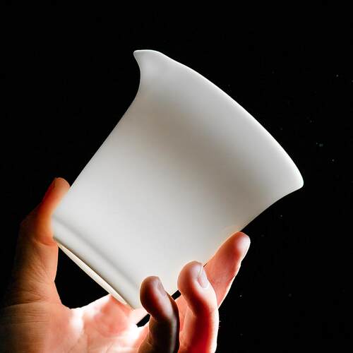 高端公杯中式白瓷素烧功夫茶具