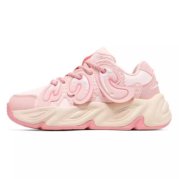 361度女士革面运动鞋时尚新品2025年冬季防滑女子系带低帮休闲鞋