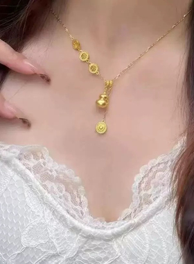流苏福字葫芦项链新中式女款百搭锁骨链