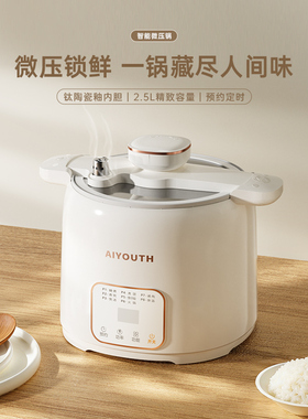 艾青春2.5L微压电煮锅煮饭煮粥煲汤预约AI-DG825
