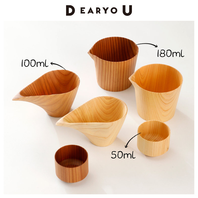 日本制杉木桧木片口公道杯手作