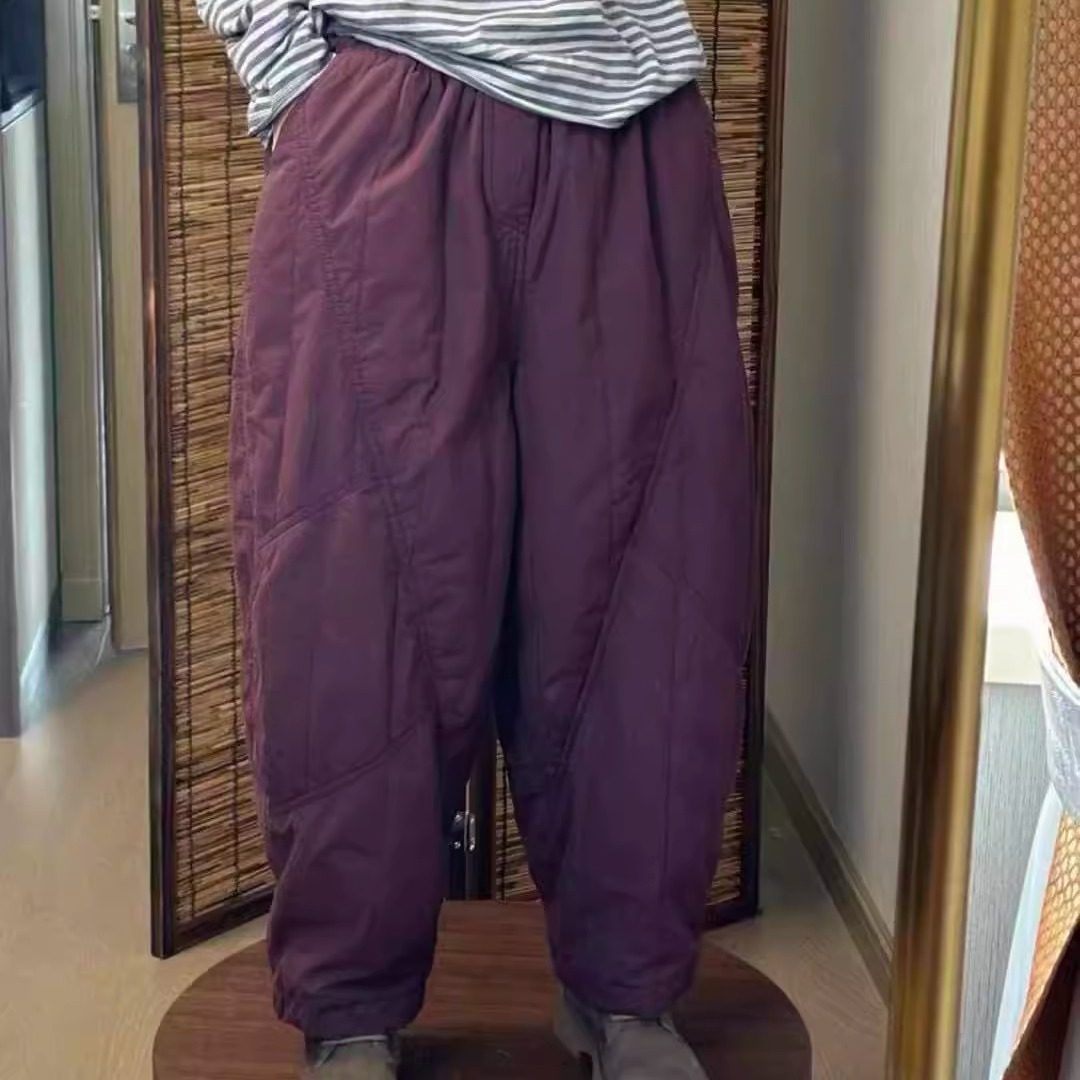 2025冬季新款高支新疆棉加厚夹棉棉裤女松紧腰内里格纹保暖哈伦裤,女装/女士精品,棉裤/羽绒裤,淘宝优惠券,粉丝福利购,淘宝优惠卷