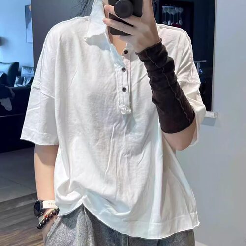 纯棉短袖T恤女百搭宽松显瘦上衣