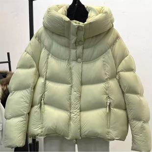 韩国高端羽绒服女新款爆款小个子欧货90鸭绒泡芙加厚连帽保暖外套