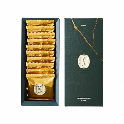 现货秒发日本MATCHA CHITOSE 抹茶千岁宇治抹茶夹心饼干10枚入
