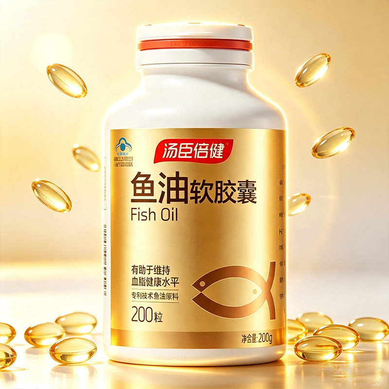 汤臣倍健鱼油软胶囊1000mg*200粒中老年原辅助降血脂维持血脂健康