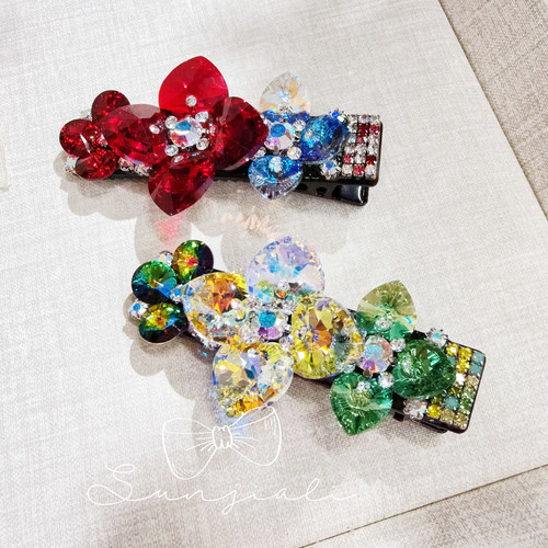 韩国进口奥拉水晶镶钻鸭嘴夹