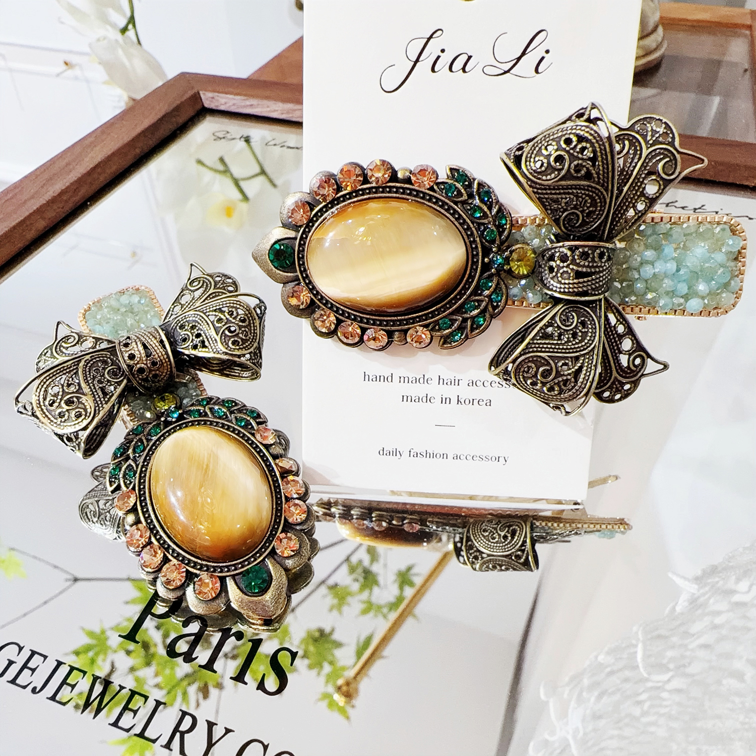 韩国Aron·s复古宫廷蝴蝶结发夹