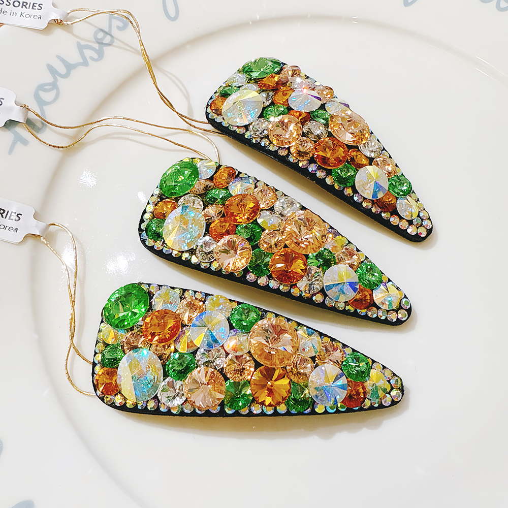 韩国代购BB夹边夹施华洛水晶日韩