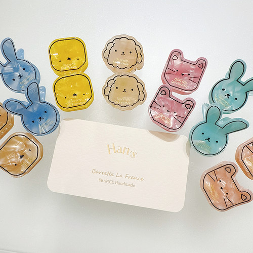 韩国东大门可爱彩色小动物发夹