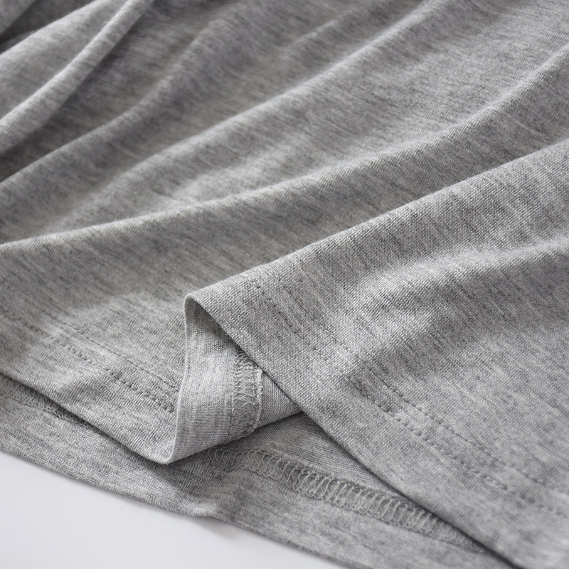 라운드넥 티셔츠 남성 모달 홈웨어 상의 봄 여름 가을 겨울 바닥 셔츠 캐주얼 루즈 대형 잠옷 원피스