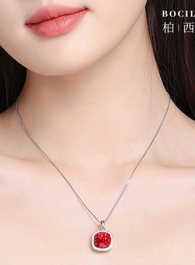 奥地利水晶s925银锁骨链女士项链