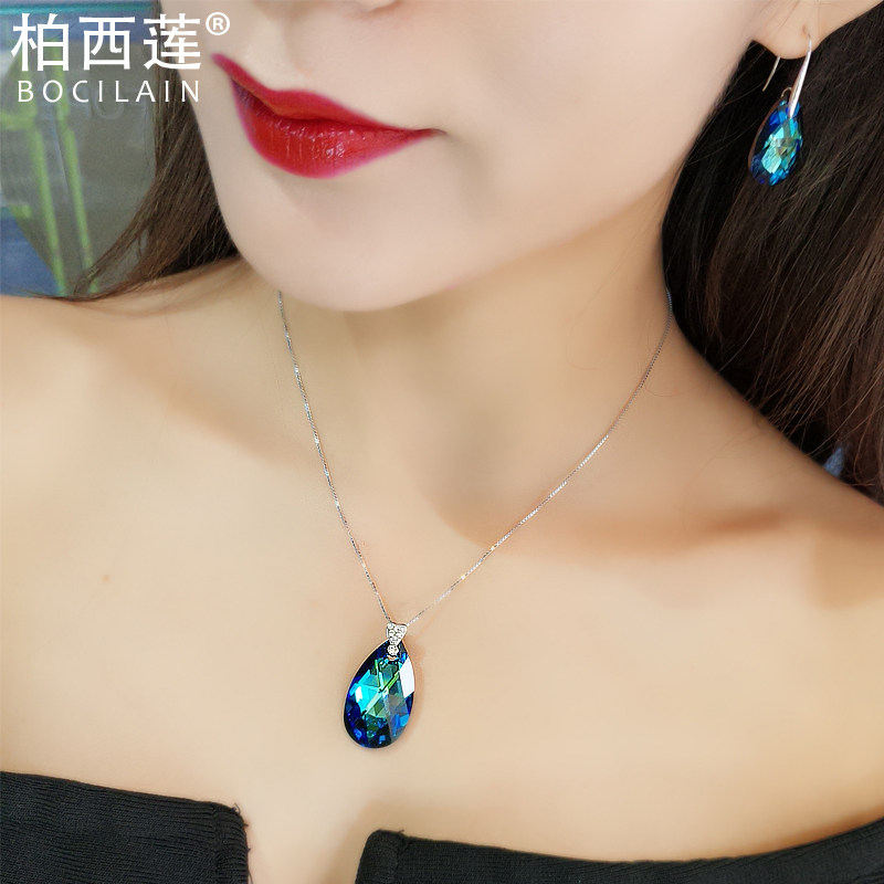 水晶吊坠S925经典天使水晶项链