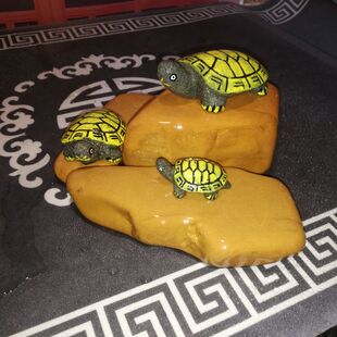 原石黄蜡石晒台乌龟晒背发色天然腊石头晒台石奇观赏龟鱼缸造景石